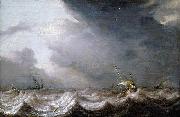 MOLYN, Pieter de Dutch Vessels at Sea in Stormy Weather Spain oil painting artist